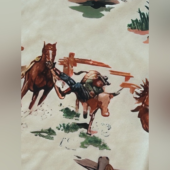 High waisted cowboy western horse ranch equestrian flared statement leggings 2XL - Picture 6 of 10